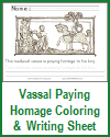 Vassal Paying Homage Coloring and Writing Sheet Vassal Paying Homage Coloring and Writing Sheet