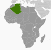 Algeria Global Position Map