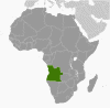 Angola Global Position Map