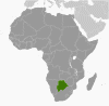 Botswana Global Position Map