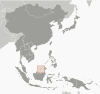 Brunei Global Position Map
