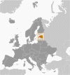 Estonia Global Position Map