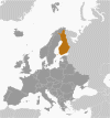 Finland Global Position Map