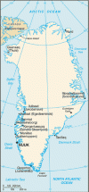 Greenland Political Map Greenland Political Map