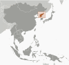 North Korea Global Position Map