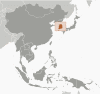 South Korea Global Position Map