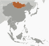 Mongolia Global Position Map