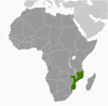 Mozambique Global Position Map