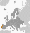 Portugal Global Position Map