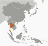 Thailand Global Position Map