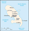 Martinique Political Map Martinique Political Map