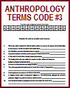 Anthropology Terms Code Puzzle #3 Anthropology Terms Code Puzzle #3