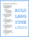 Auld Lang Syne Song Lyrics Auld Lang Syne Song Lyrics