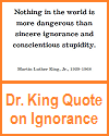 Dr. King Printable Quote on Ignorance and Stupidity Dr. King Printable Quote on Ignorance and Stupidity