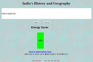 India's History and Geography - Online energy saver quiz game. Free to play.