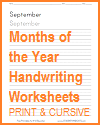 Months of the Year Writing Practice Worksheets Months of the Year Writing Practice Worksheets