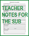 Teacher Notes for the Substitute PDF Printable Teacher Notes for the Substitute
