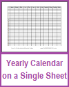 Yearly Calendar on a Single Sheet PDF Yearly Calendar on a Single Sheet PDF