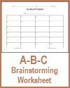 ABC Brainstorming Worksheet ABC Brainstorming Worksheet
