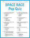 Space Race Pop Quiz PDF Printable