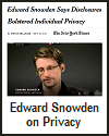 Edward Snowden on Privacy (NYT) Edward Snowden on Privacy (NYT)
