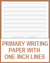 Primary Dashed Writing Paper with 1" Lines Primary Dashed Writing Paper with 1" Lines