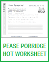 Pease Porridge Hot Nursery Rhyme Worksheet Pease Porridge Hot Nursery Rhyme Worksheet