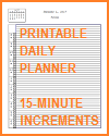 Printable Daily Planner with Office Hours in 15-minute Increments Printable Daily Planner with Office Hours in 15-minute Increments