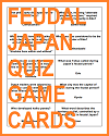 Feudal Japan Review Quiz Game Cards Feudal Japan Review Game Cards