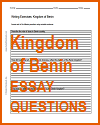 Kingdom of Benin Writing Exercises Kingdom of Benin Writing Exercises