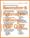 Revolution and Nationalism in Mexico Pop Quiz Revolution and Nationalism in Mexico Pop Quiz