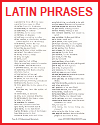 List of Common Latin Words and Phrases List of common Latin Words and Phrases