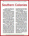 Southern Colonies Reading with Questions Southern Colonies Reading with Questions