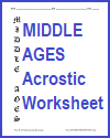 Middle Ages Blank Acrostic Printable Middle Ages Blank Acrostic Printable