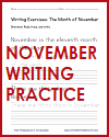 November Handwriting Practice Sheet November Handwriting Practice Sheet