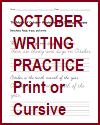 October Handwriting Practice Sentences Worksheets October Handwriting Practice Sentences Worksheets