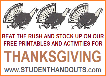 Thanksgiving Printables, Activities, and More Thanksgiving Freebies - coloring sheets, worksheets, activities, and more. All free!