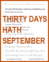 Thirty Days Hath September Handwriting Printables in Print or Cursive Thirty Days Hath September Handwriting Printables in Print or Cursive