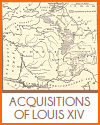 Map of the Acquisitions of Louis XIV of France Map of the Acquisitions of Louis XIV of France