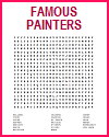 Famous Painters Word Search Puzzles Famous Painters Word Search Puzzles