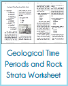 Geological Time Periods and Rock Strata Worksheet Geological Time Periods and Rock Strata Worksheet