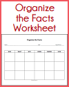 Organize the Facts Worksheet Organize the Facts Worksheet