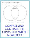 Compare and Contrast the Character and Me Worksheet Compare and Contrast the Character and Me Worksheet