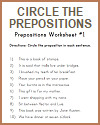 Circle the Prepositions Worksheets Circle the Prepositions Worksheets