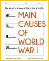 M.A.I.N. Causes of World War I Worksheet M.A.I.N. Causes of World War I Worksheet