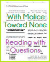 With Malice Toward None Reading with Questions With Malice Toward None Reading with Questions
