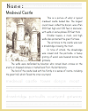 Medieval Castle Coloring and Handwriting Worksheet Medieval Castle Coloring and Handwriting