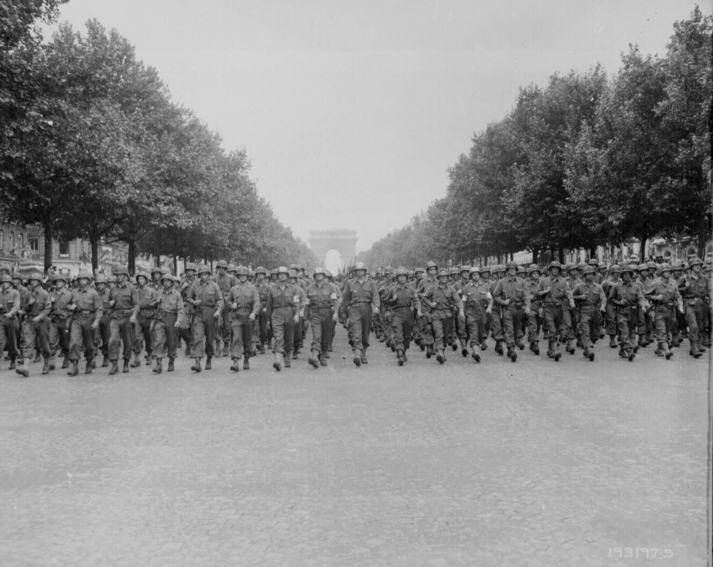 Victory Parade in Paris, France