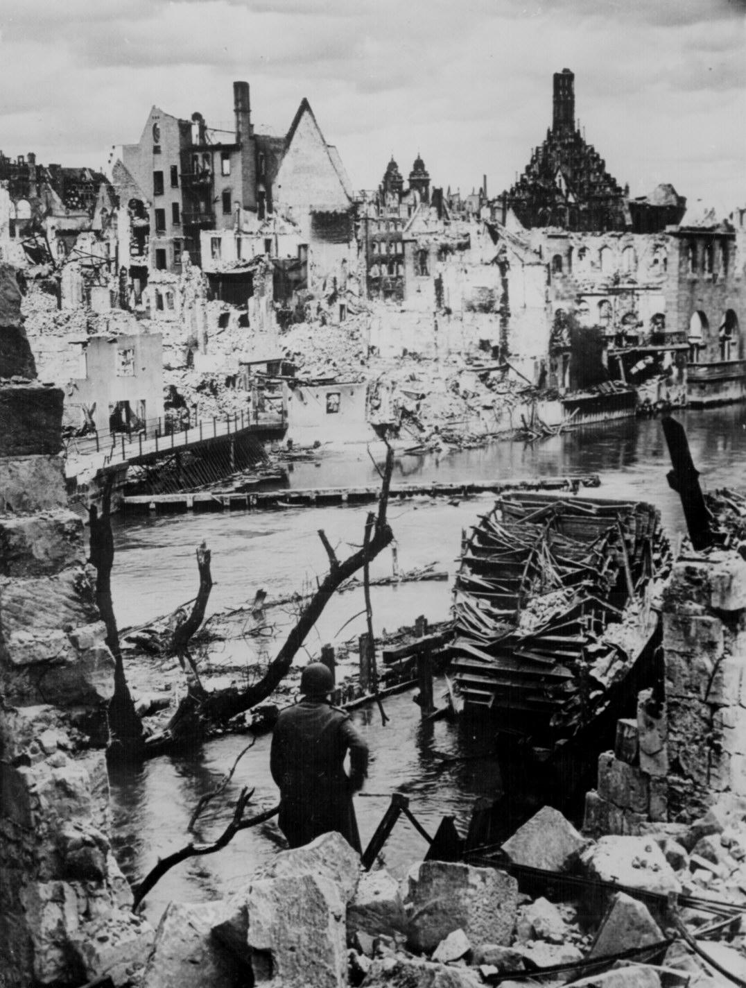 Liberated Nuremberg, Germany, in 1945