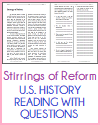 Stirrings of Reform Reading with Questions Stirrings of Reform Reading with Questions